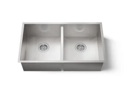 32" undermount double-bowl kitchen sink
