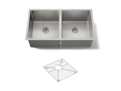 29-1/2" undermount double-bowl kitchen sink