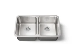 31-1/2" undermount double-bowl kitchen sink