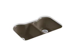 33" undermount double-bowl kitchen sink