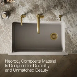 Undermount single-bowl farmhouse kitchen sink