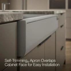 Undermount single-bowl farmhouse kitchen sink