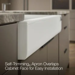 Undermount single-bowl farmhouse kitchen sink