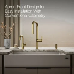 Undermount single-bowl farmhouse kitchen sink