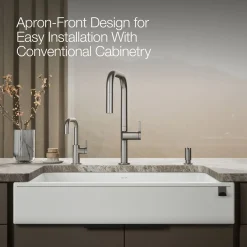 Undermount single-bowl farmhouse kitchen sink