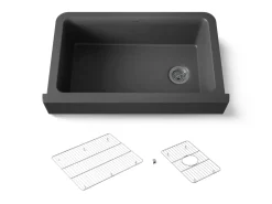Undermount single-bowl farmhouse kitchen sink