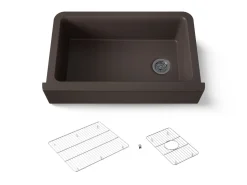 34" undermount single-bowl farmhouse kitchen sink