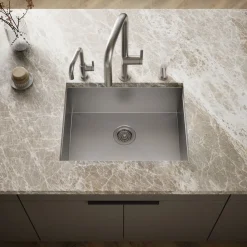 24" undermount single-bowl kitchen sink