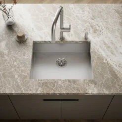 24" undermount single-bowl kitchen sink