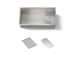 33-3/4" undermount single-bowl kitchen sink