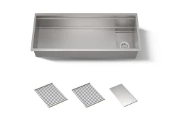 45-3/4" undermount single-bowl kitchen sink