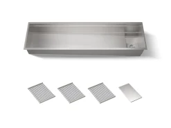 69-3/4" undermount single-bowl kitchen sink