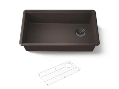 32-1/2" undermount single-bowl kitchen sink