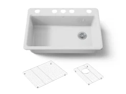 33" undermount single-bowl kitchen sink