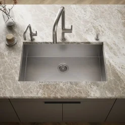 32" undermount single-bowl large kitchen sink