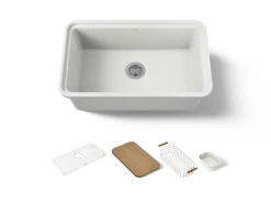 30" undermount single-bowl workstation kitchen sink