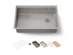 29" undermount single-bowl workstation kitchen sink