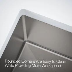 44" undermount single-bowl workstation kitchen sink