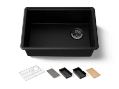 26-1/2" undermount single-bowl workstation kitchen sink