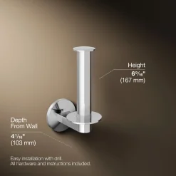 Vertical toilet paper holder