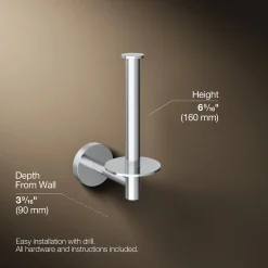 Vertical toilet paper holder