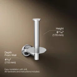 Vertical toilet paper holder