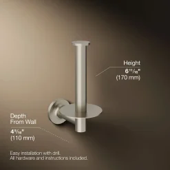 Vertical toilet paper holder