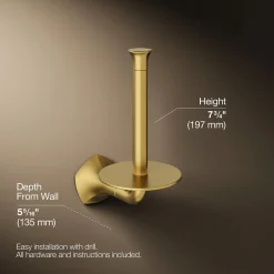 Vertical toilet paper holder
