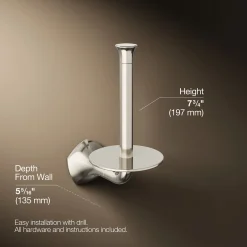Vertical toilet paper holder
