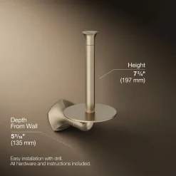 Vertical toilet paper holder