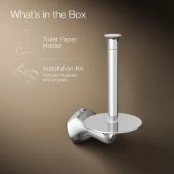 Vertical toilet paper holder