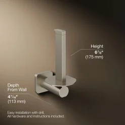 Vertical toilet paper holder