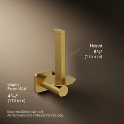 Vertical toilet paper holder
