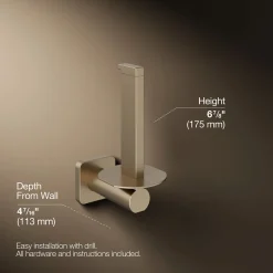 Vertical toilet paper holder