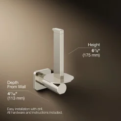 Vertical toilet paper holder