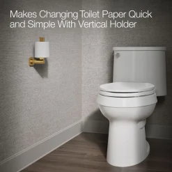 Vertical toilet paper holder