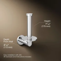 Vertical toilet paper holder