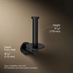 Vertical toilet paper holder
