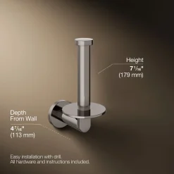 Vertical toilet paper holder