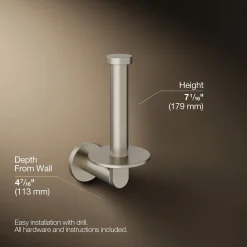 Vertical toilet paper holder