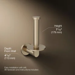 Vertical toilet paper holder