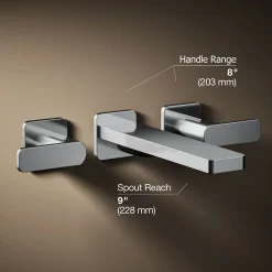 Wall-mount bath faucet trim