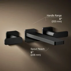 Wall-mount bath faucet trim