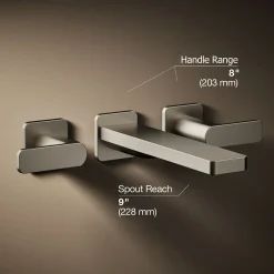 Wall-mount bath faucet trim