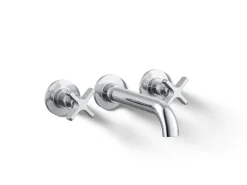 Wall-mount bath faucet trim