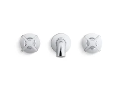Wall-mount bath faucet trim