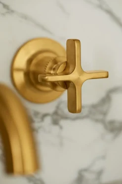Wall-mount bath faucet trim