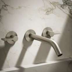 Wall-mount bathroom sink faucet spout with Tube design, 1.2 gpm
