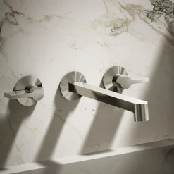 Wall-mount bathroom sink faucet spout with Row design, 1.2 gpm