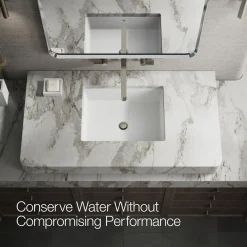 Wall-mount bathroom sink faucet spout with Row design, 1.2 gpm
